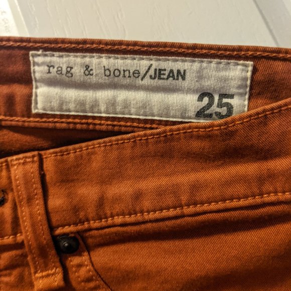 Rag & Bone Legging Jeans in Burnt Orange sz 25 - Picture 4 of 6